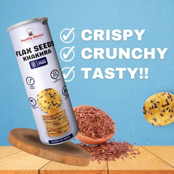 Roasted Khakhra - With Flax Seeds & Coin Sized - Image 2